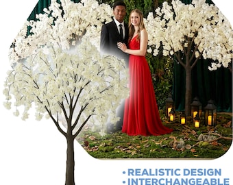 6ft Faux Cherry Blossom Tree – White Wedding Arch, Event Decor