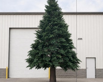 20ft Artificial Fir Christmas Tree – Indoor/Outdoor Holiday Décor, UV-Resistant, Fire-Retardant