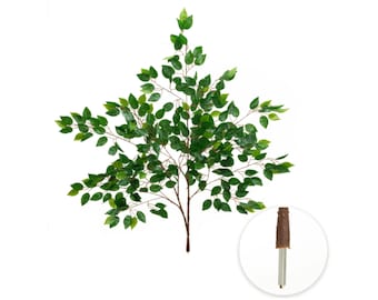Faux Fig Leaf Branch – 36 Inch Artificial Greenery Stem