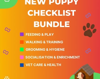 Lista de verificación para cachorros recién nacidos: Kit básico para dueños de perros (Descarga PDF tamaño A4)