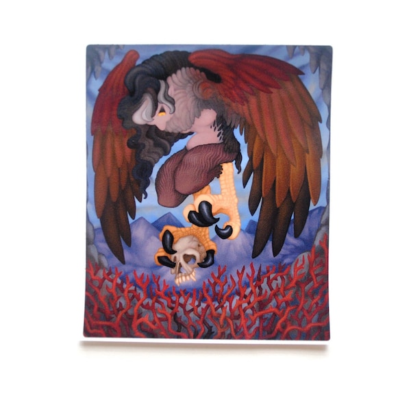 The Harpy's Nest Vinyl Decal - Mythological Creature Art Sticker