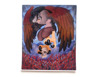 The Harpy's Nest Vinyl Decal - Mythological Creature Art Sticker