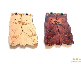 DIY Paint your own Bear Keychain Blank Wood cutout