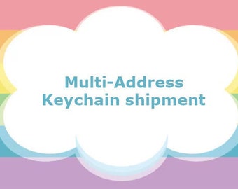 Multiple Address Split Keychain Shipping Service - (read description before purchase)