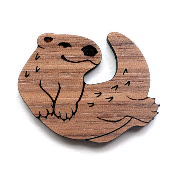 Little Wood Otter Brooch / Pin