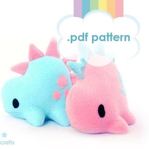 Dinosaur Plush Pattern - DIY Stegosaurus Digital Download Sewing Pattern