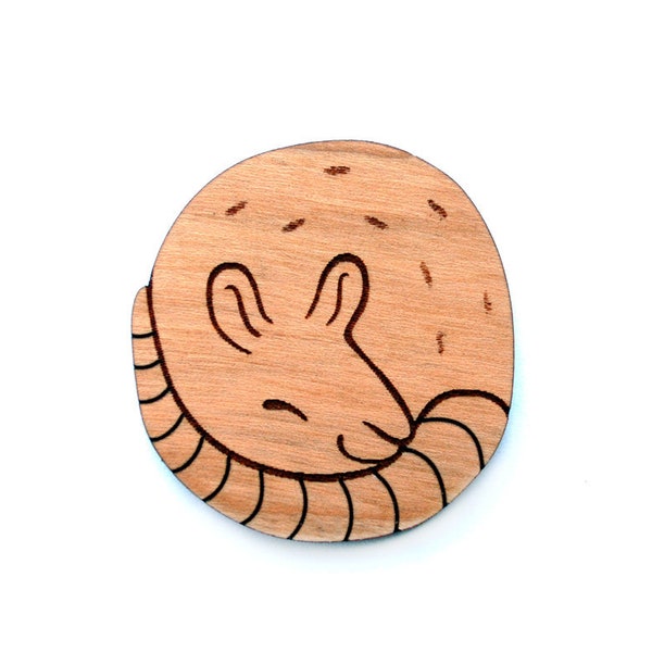 Cute Sleeping Rat Pin / Pet Fancy Rat Magnet
