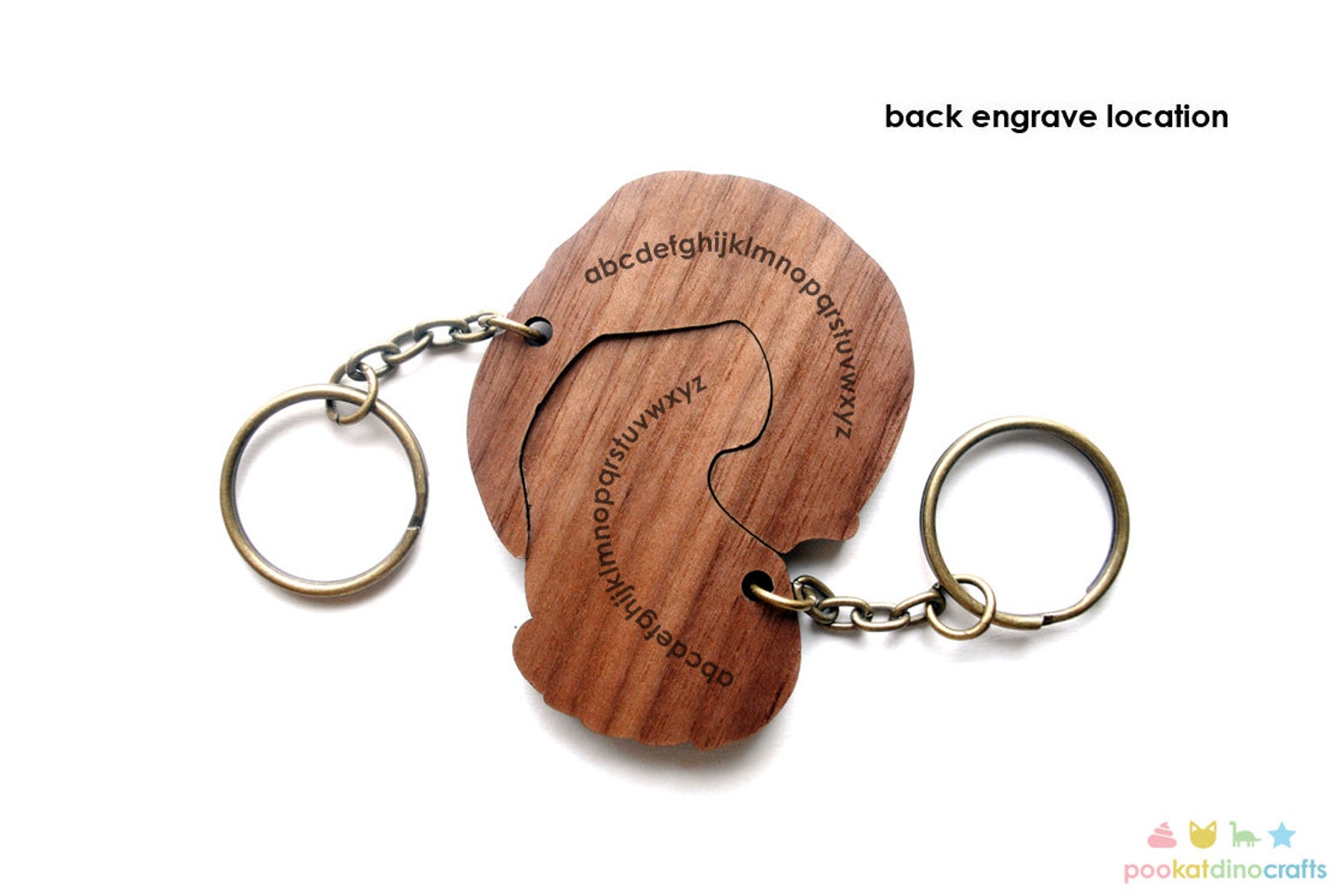 Interlocking Otter and Raccoon Couple Keychain Friendship or ...