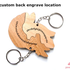 Interlocking Fox and Rabbit Couple Keychains - Friendship or ...