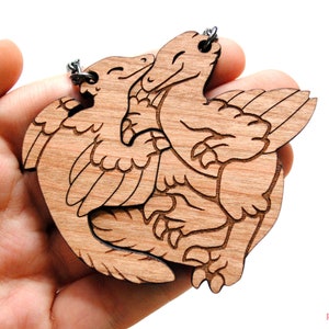 Feathered Raptor Dinosaur Couple Keychains - Friendship or Relationship ...