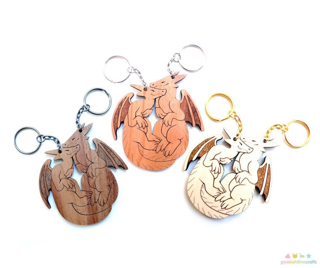 Interlocking Star Dragon Keychains Friendship or Relationship Matching