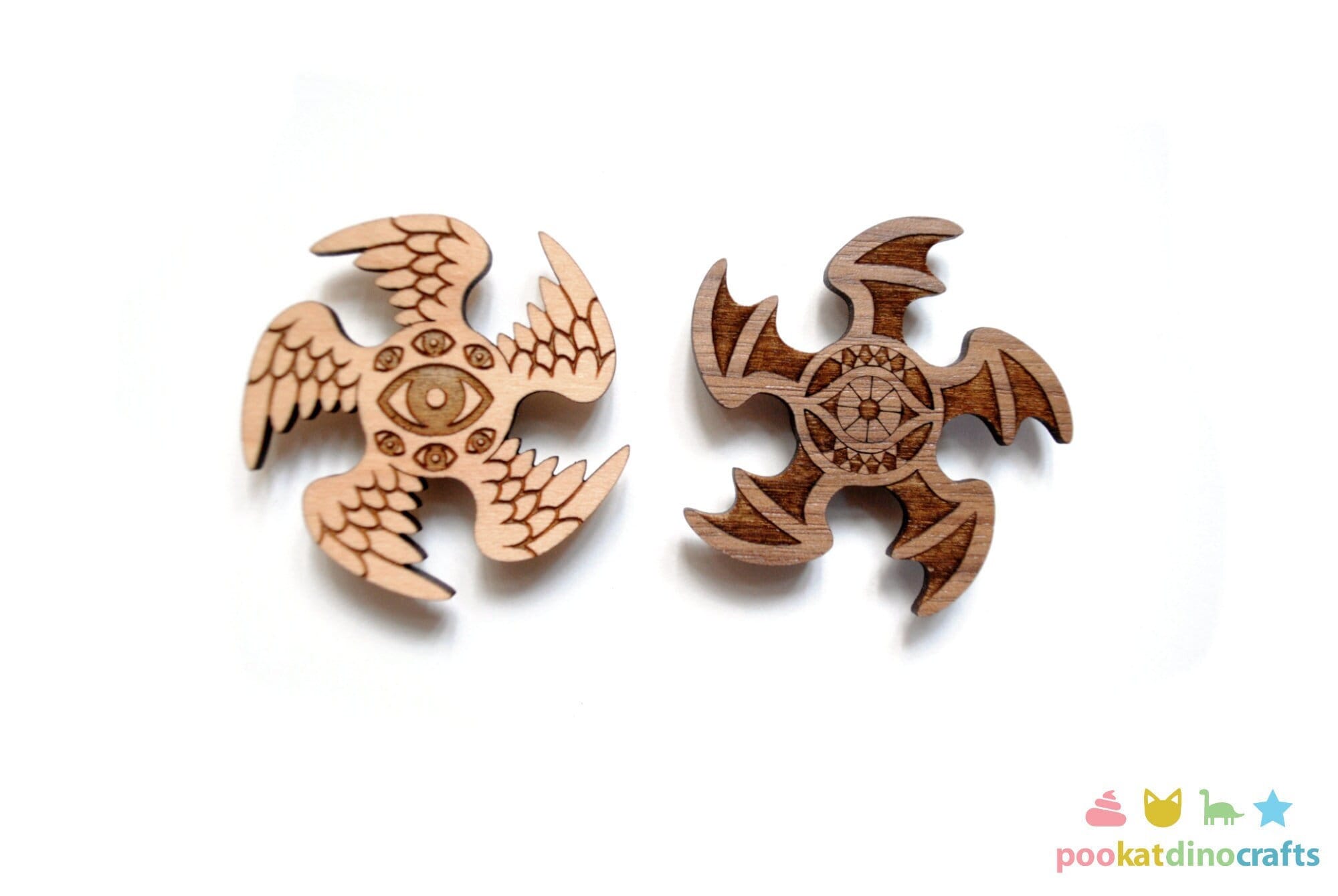 Biblically Accurate Angel and Demon Ring Wood Pin / Wood Magnet - Etsy