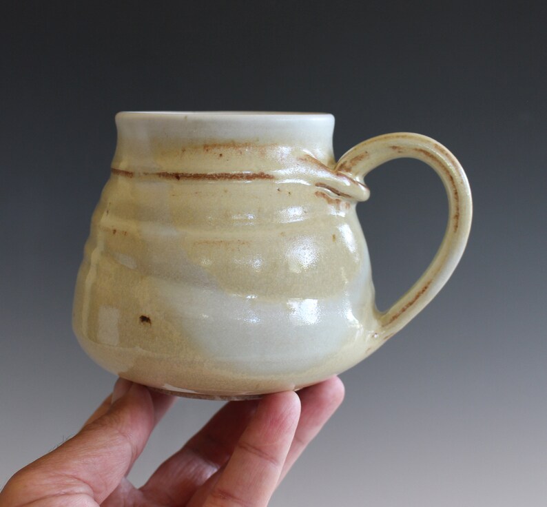 Handmade Pottery 15 oz Mug Pottery handthrown ceramic mug stoneware pottery mug unique coffee mug coffee mug pottery image 1