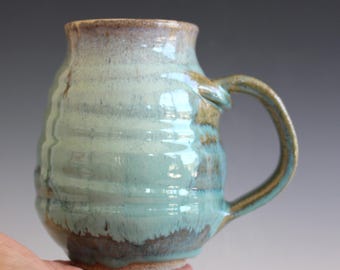 Extra Large Stoneware Coffee Mug: Handmade Pottery, 20 oz