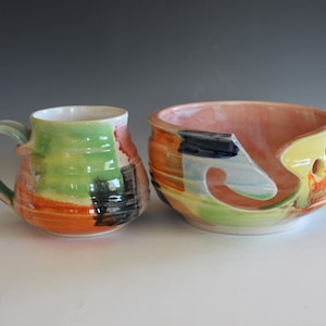 Yarn Bowl and Mug Set, READY to Ship