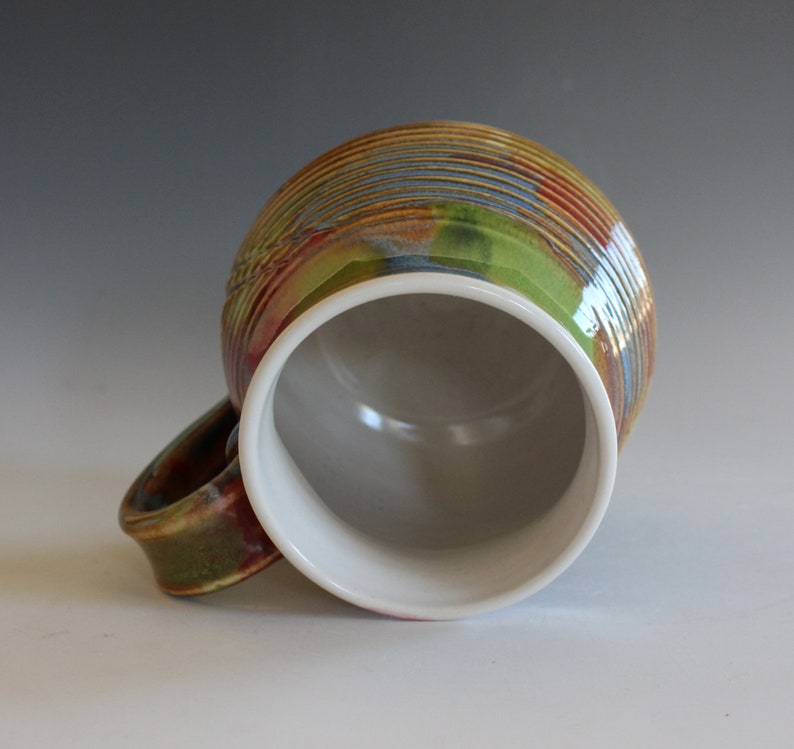 18 oz Unique Coffee Mug handmade ceramic cup handthrown mug stoneware mug pottery mug ceramics and pottery image 6