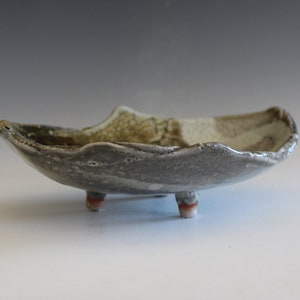Plato de cerámica, Plato de anfitriona moderna, plato de cerámica hecho a mano, cerámica y cerámica, gres imagen 2