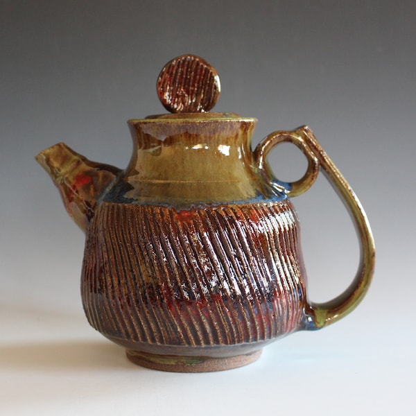Pottery Teapot - Etsy