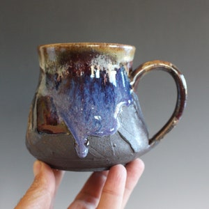 14 oz Coffee Mug Pottery, mug, unique coffee mug, handmade ceramic cup, tea cup, coffee cup, handthrown mug, stoneware mug