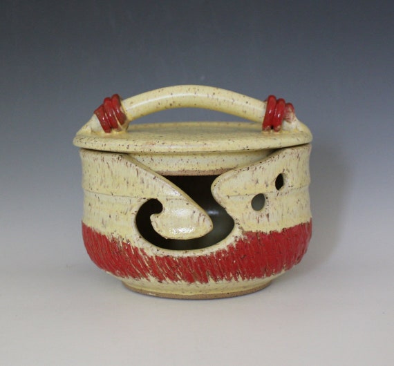 Yarn Bowl, Kitty-proof Yarn Bowl, Cat Yarn Bowl, Ceramic Yarn Bowl,  Knitting Bowl, Yarn Holder 