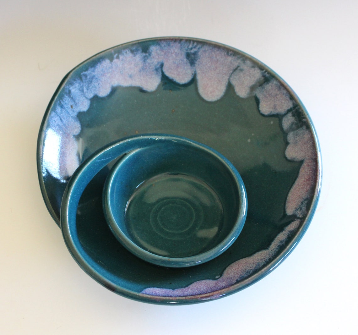 Small Chip and Dip Dish Handmade Pottery Chip and Etsy