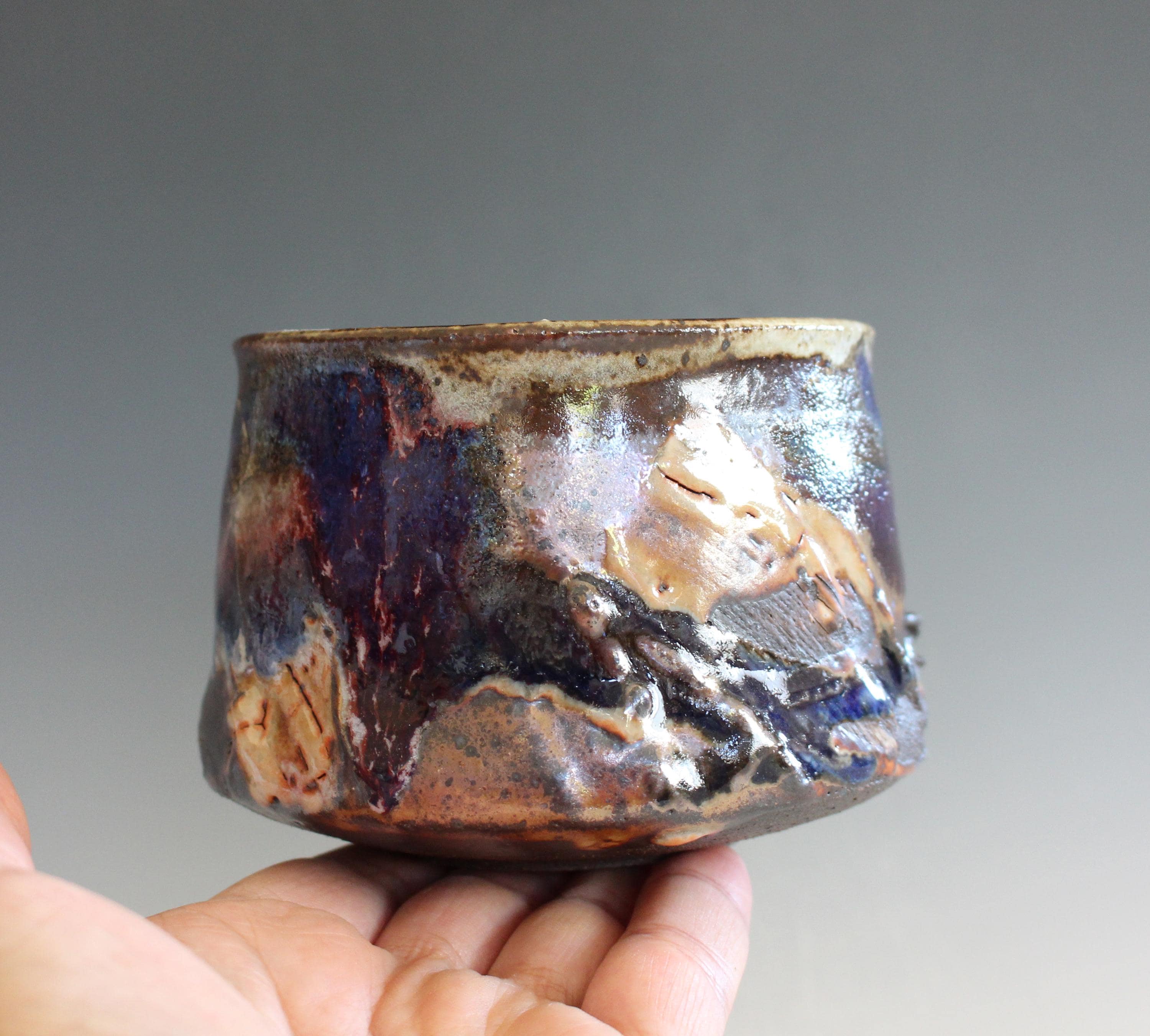 Matcha Chawan, Tea Bowl, handmade ceramic tea cup, handmade pottery, Pottery Tea Bowl, glazed in shino