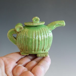 Miniature Pottery Teapot, Holds 2 oz, Ceramic Teapot, Handmade Teapot, Handmade Teapot, ceramics and pottery, pottery teapot, wheel thrown
