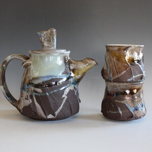 Tetera artesanal con 2 tazas: Cerámica y Alfarería imagen 2