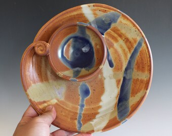 Handmade Pottery | Chip and Dip | Handmade Ceramic Dish | Ceramics and Pottery | pottery Bowl | Handmade Chip and Dip