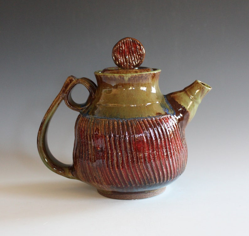 Ceramic Teapot 36 Oz Handmade Stoneware Teapot Handmade - Etsy