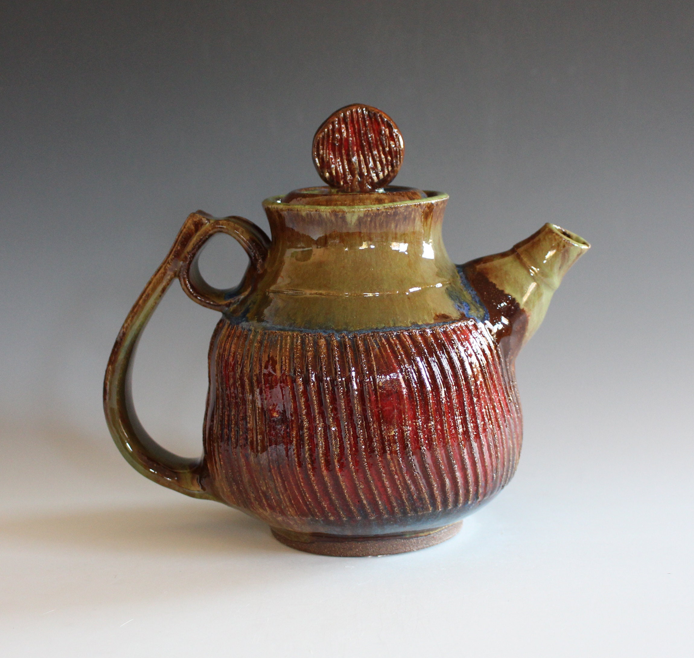 Ceramic Teapot 36 oz Handmade Stoneware Teapot Handmade Etsy