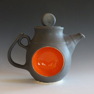 Full Moon Teapot, Ceramic Teapot, Handmade Stoneware Teapot, wheel thrown teapot, pottery teapot, stoneware teapot, unique teapot by Kazem