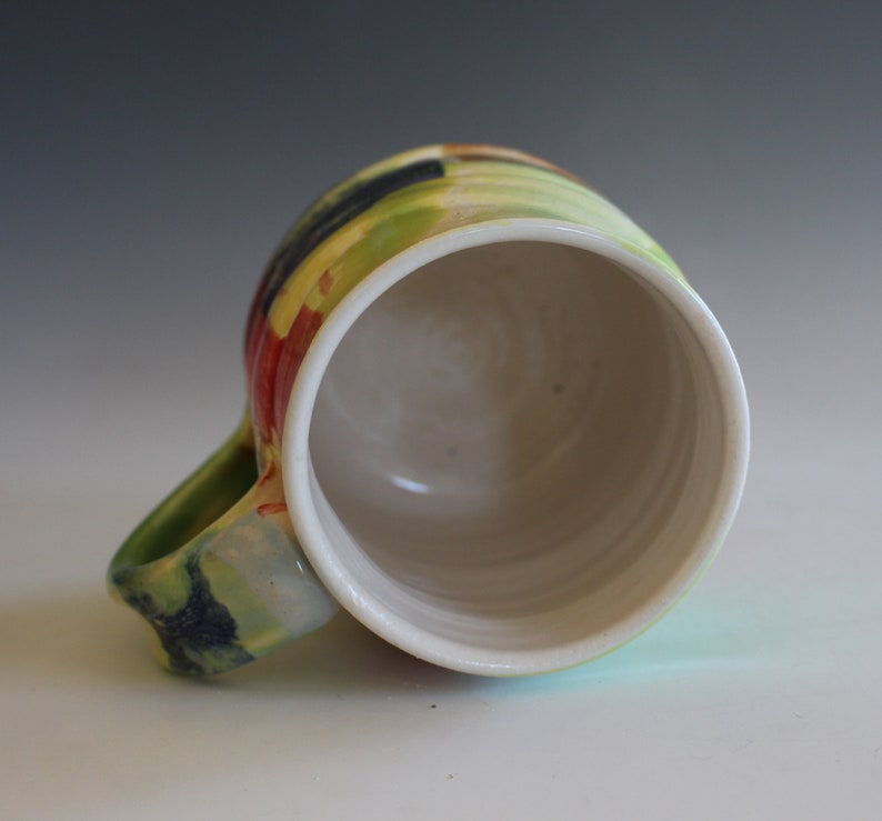 13 oz Handmade Coffee Mug, Pottery Mug, unique coffee mug, handmade cup, handthrown mug, stoneware mug, wheel thrown pottery mug image 6