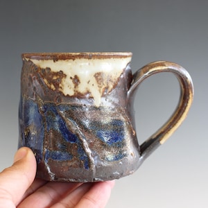 Handmade Pottery | 12 oz Pottery Coffee Mug | unique coffee mug | stoneware mug | wheel thrown pottery mug | ceramics and pottery