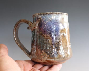 Ceramic Handmade Coffee Mug: Unique Pottery, 13 oz Mug