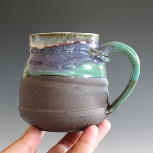 14 oz Pottery Coffee Mug, handmade ceramic cup, handthrown mug, stoneware mug,pottery mug unique coffee mug ceramics and pottery