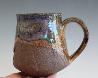 Handmade Pottery Coffee Mug: Ceramic Stoneware Cup (15 oz)