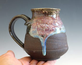 Handmade Pottery Coffee Mug: Ceramic Stoneware Cup (18 oz)