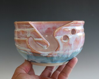 Yarn Bowl, knitting bowl, pottery yarn bowl, pottery knitting bowl, handmade ceramic yarn bowl, READY to Ship