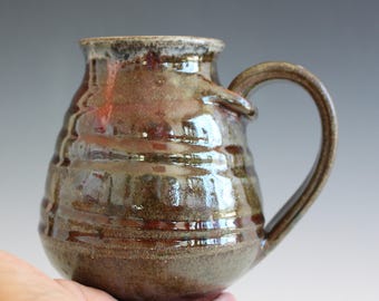 Extra Large Stoneware Mug: Handmade Pottery Coffee Mug (22 oz)