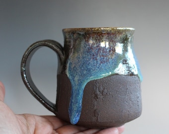 Handmade Pottery Coffee Mug: Unique Black Clay Pottery