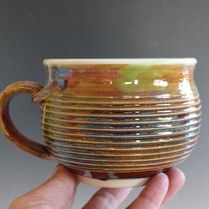 Handmade Pottery | 20 oz Cappuccino Mug | Soup Bowl | Soup Mug | Unique Coffee Mug | Coffee Mug Pottery