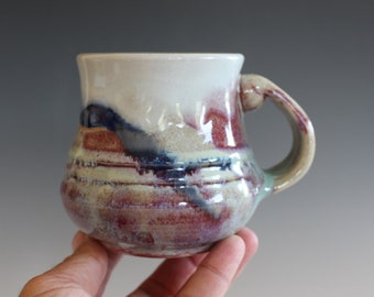 12 oz Coffee Mug Pottery, pottery mug, unique coffee mug, handmade ceramic cup, tea cup, coffee cup, handthrown mug, stoneware mug