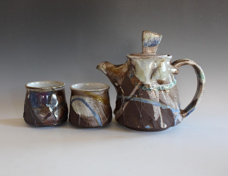 Tetera artesanal con 2 tazas: Cerámica y Alfarería imagen 4