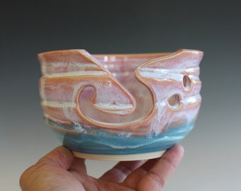 Yarn Bowl, knitting bowl, pottery yarn bowl, pottery knitting bowl, handmade ceramic yarn bowl, READY to Ship