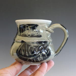 Handmade Pottery | 12 oz Pottery Coffee Mug | unique coffee mug | stoneware mug | wheel thrown pottery mug | ceramics and pottery