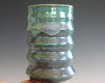 18 oz pottery tumbler, handmade ceramic cup, tea cup, coffee cup, handthrown ceramic stoneware pottery mug, unique ceramic tumbler