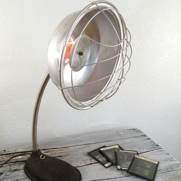 vintage industrial GOOSE NECK electric space heater