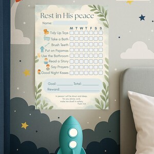 Christian Kids Routine Chart: Bible Verse Printable (digital Download ...