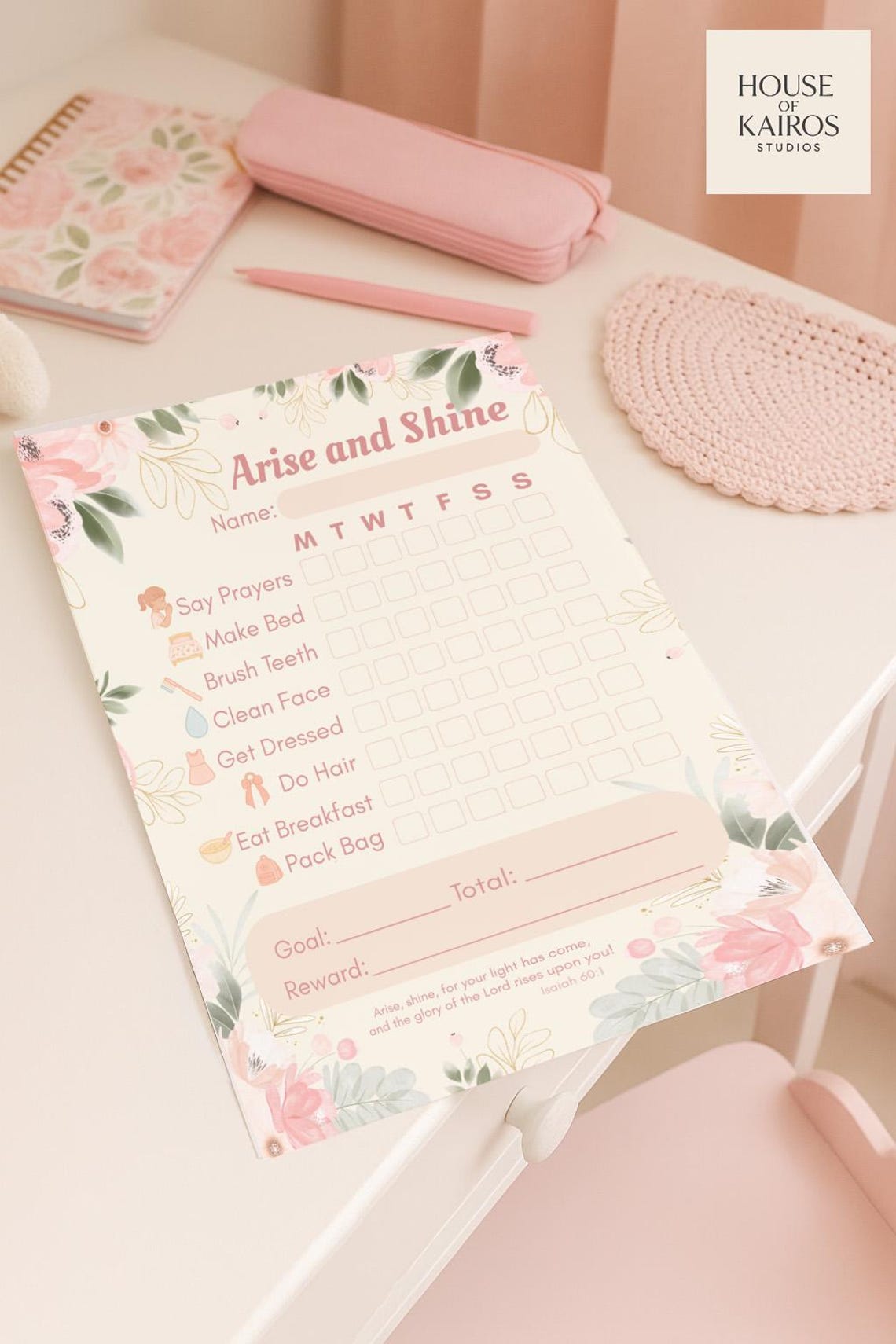 Christian Kids Routine Chart Bundle: Arise & Shine, Rest in Peace ...